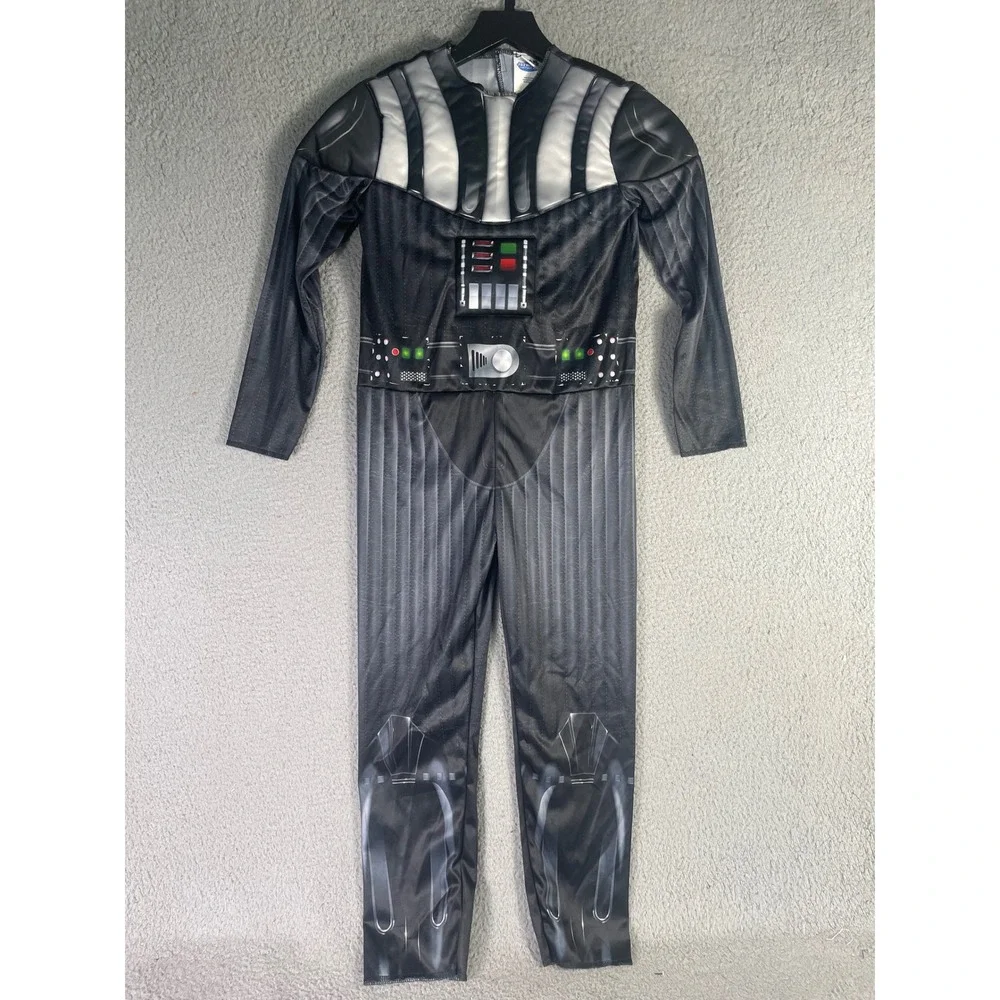 Star Wars Darth Vader Costume Jumpsuit Kids Youth  M 8-10 Jazwares Halloween